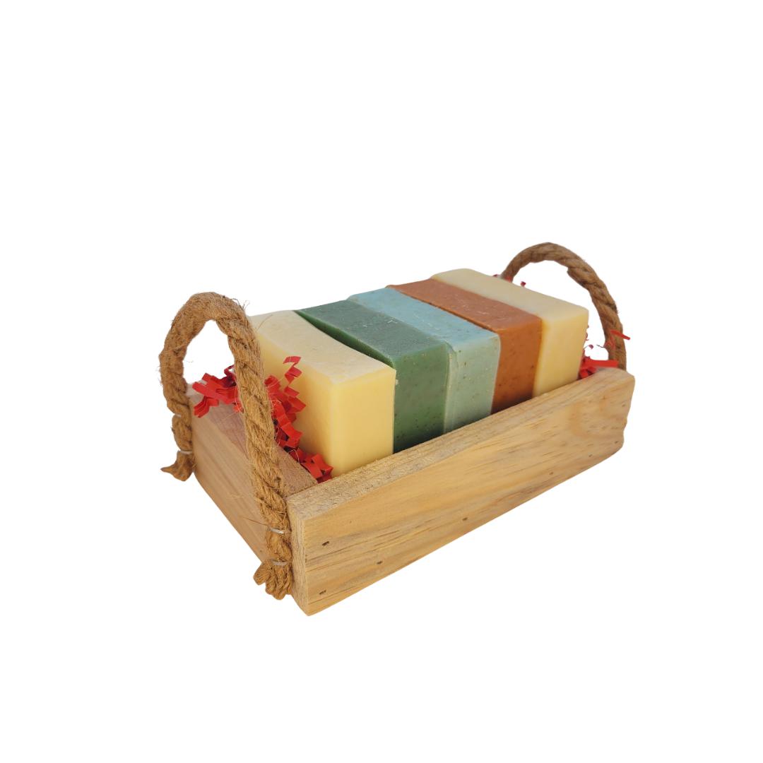 5 Piece Soap Sets With Custom Repurposed Beds - Steel & Saffron Bath Boutique Inc.