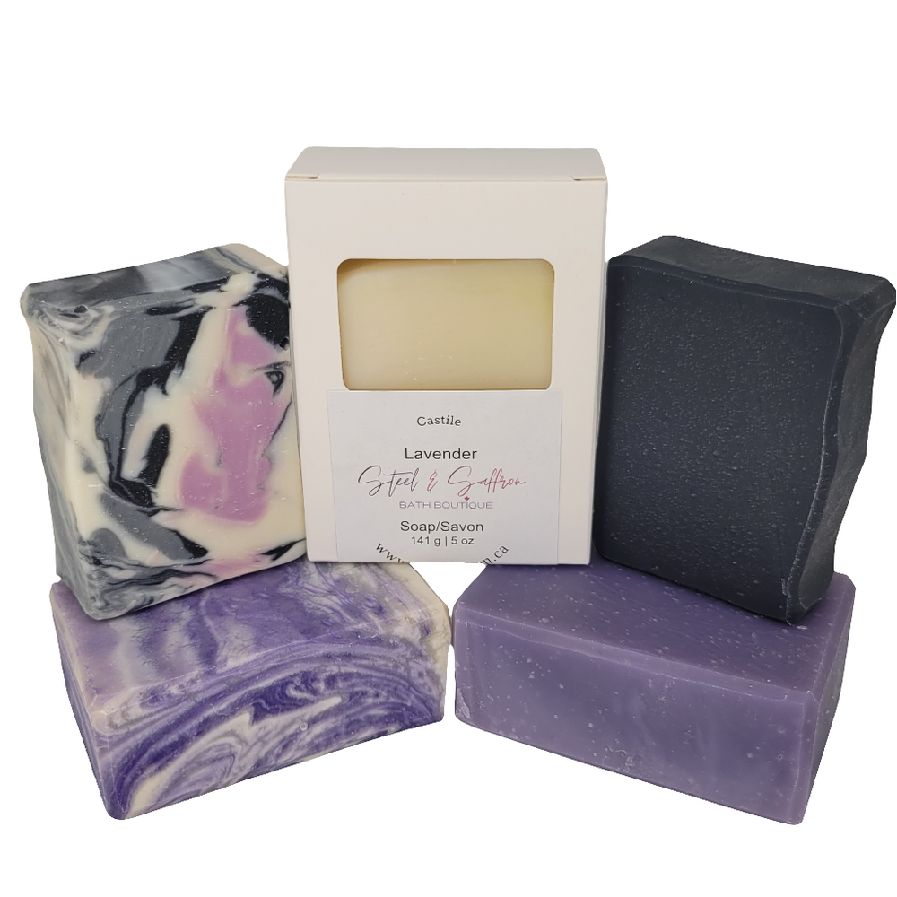 Luxurious Lavender Soap Bar 5 Pack - Organic, Soothing, & Naturally Cleansing