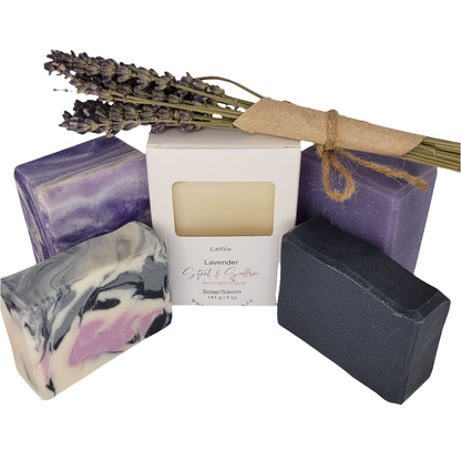 Luxurious Lavender Soap Bar 5 Pack - Organic, Soothing, & Naturally Cleansing