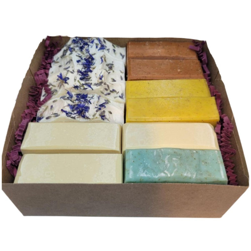 Luxury Handmade Natural Soap Gift Set | 12 Unique Bars | Steel & Saffron