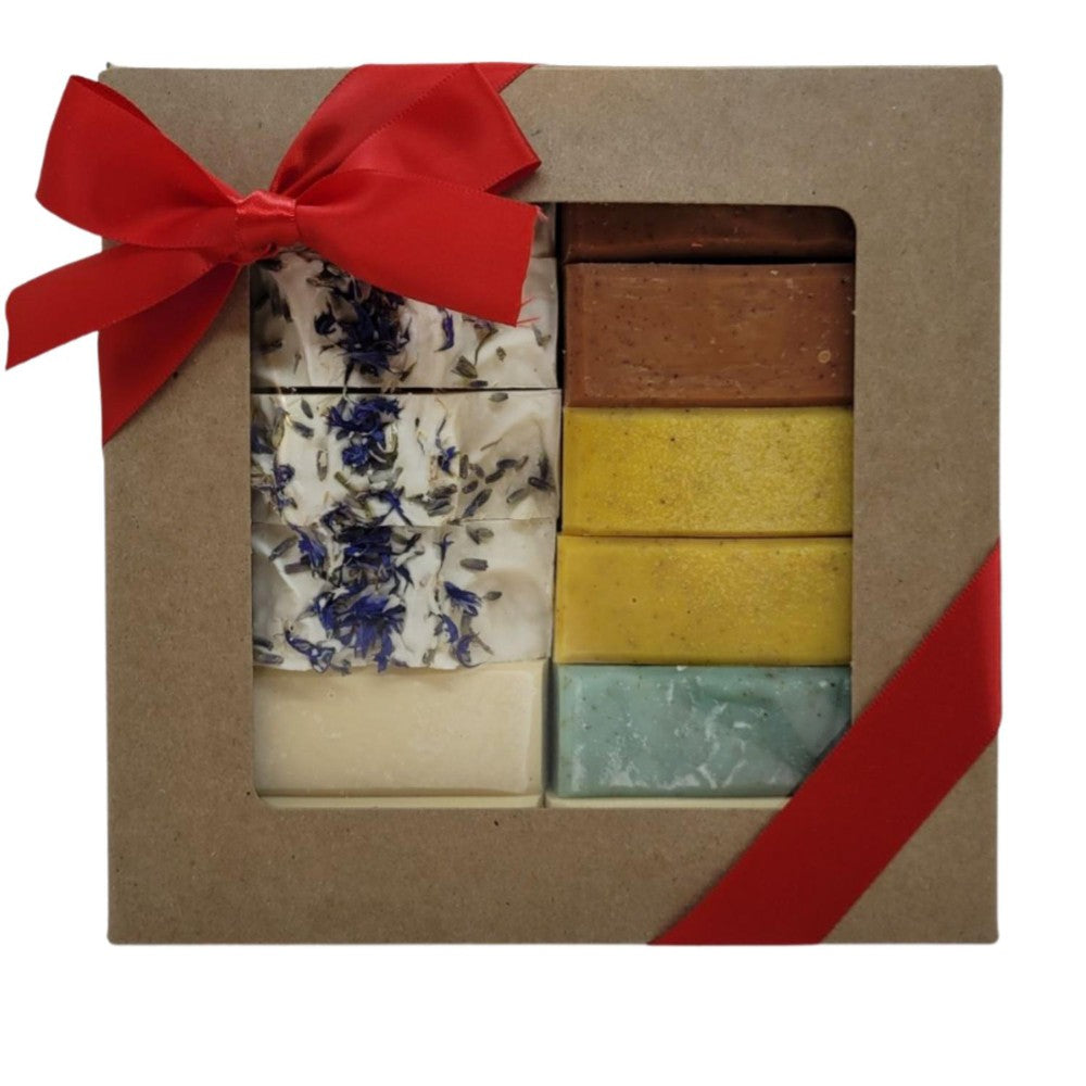 Luxury Handmade Natural Soap Gift Set | 12 Unique Bars | Steel & Saffron