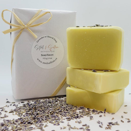 100% Natural Organic Handmade Soap With Shea Butter + Avocado Oil & Saffron - Steel & Saffron Bath Boutique Inc.